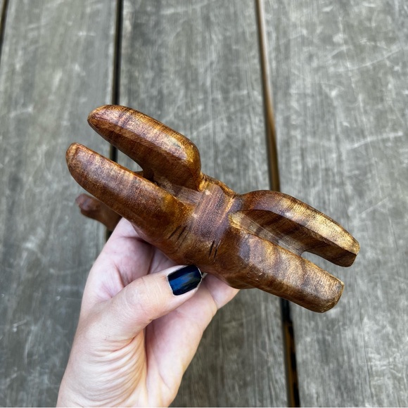 Vintage Hand Carved Wood Sitting Camel Sculpture Shelf Figurine 5” - Picture 8 of 8